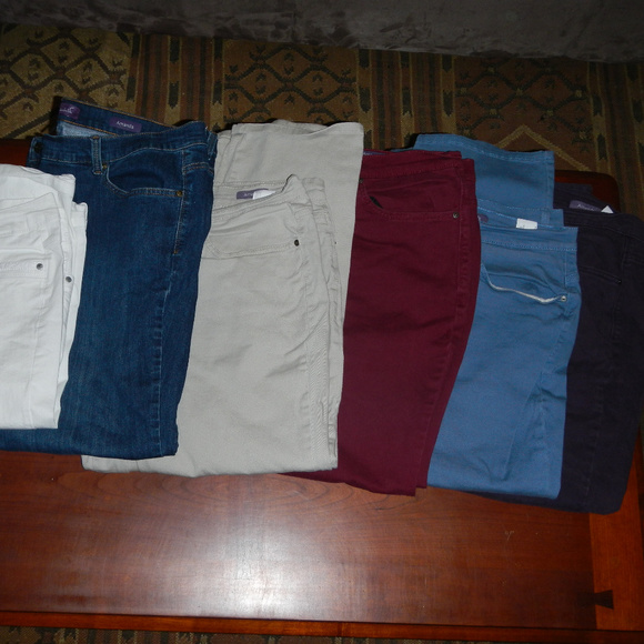 Gloria Vanderbilt Ankle & Cropped Pants - White, Blue, Gray, Burgundy - Picture 1 of 5